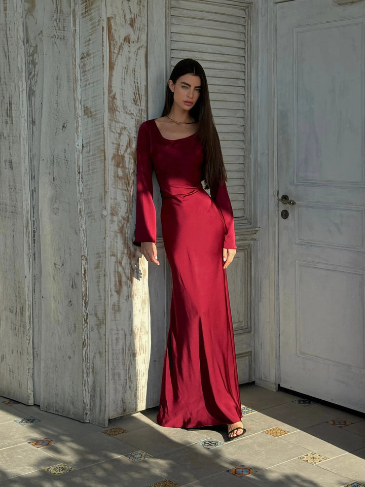 Alessia | Elegant Long Sleeved Maxi Dress