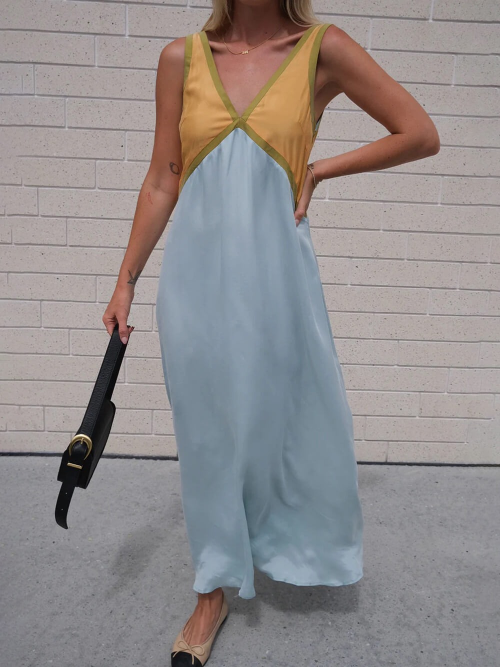 Sophia | Sleeveless Empire Waist Maxi Dress