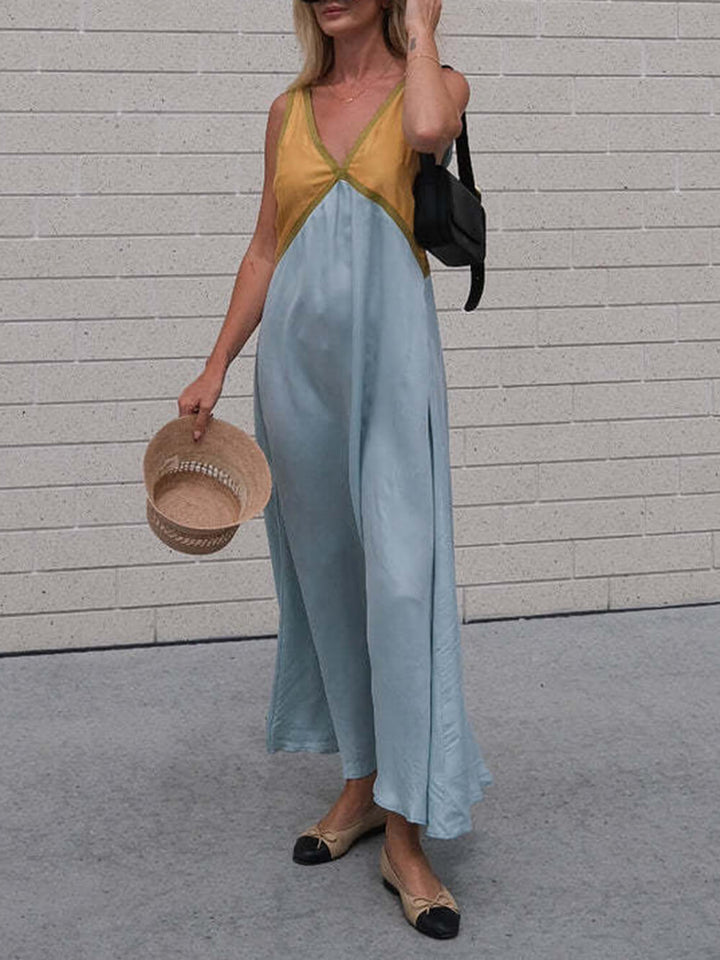 Sophia | Sleeveless Empire Waist Maxi Dress