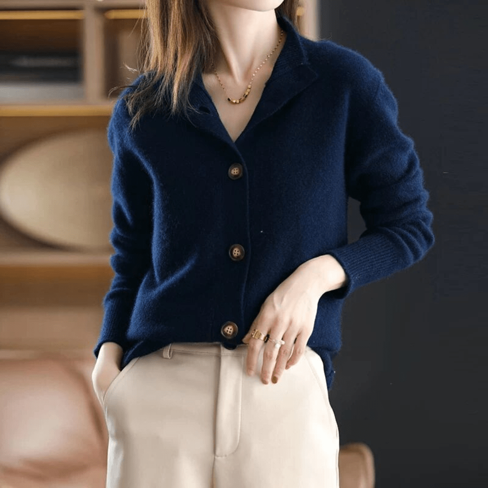 Naomi | Button Front Long Sleeve Cardigan
