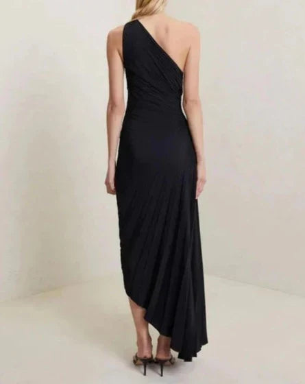 Karina | Prom One Shoulder Pleated Maxi Dress