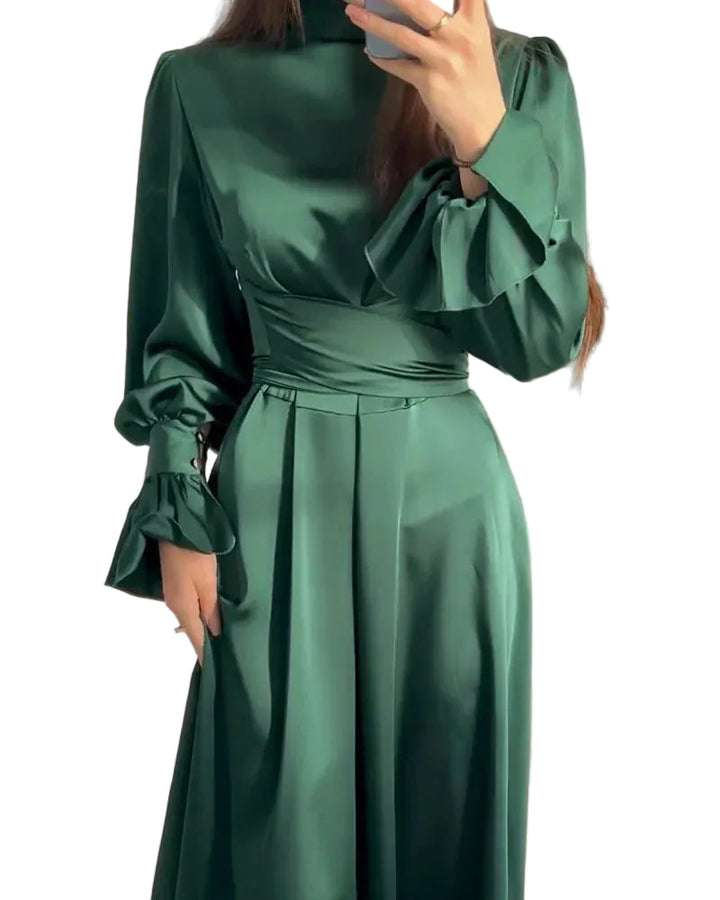 Eleanor | Wedding Guest High Neck Maxi Dress
