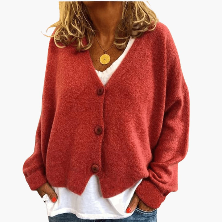 Amara | Relaxed Fit V-Neck Knit Cardigan