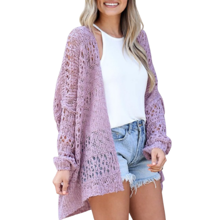 Sienna | Oversized Open Knit Cardigan