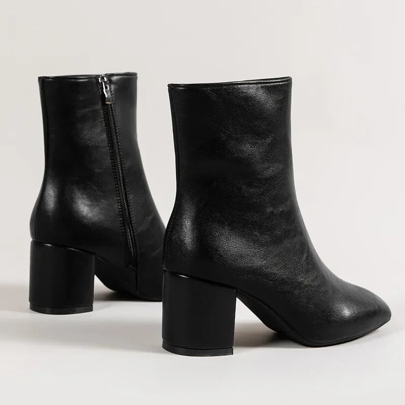 Georgia | Elegant Block Heel Ankle Boots