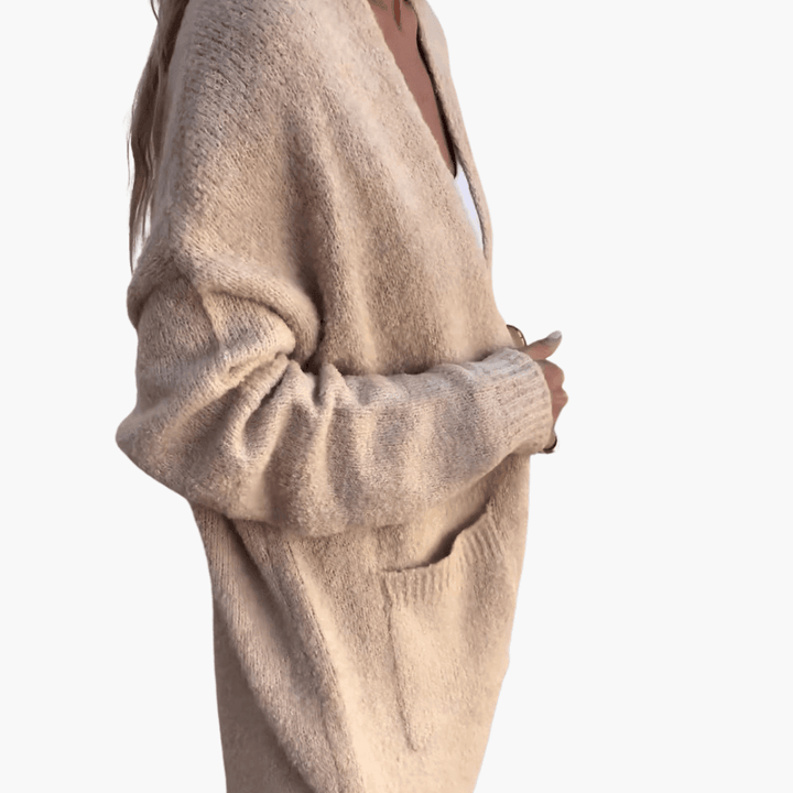 Amelia | Open Front Longline Knit Cardigan