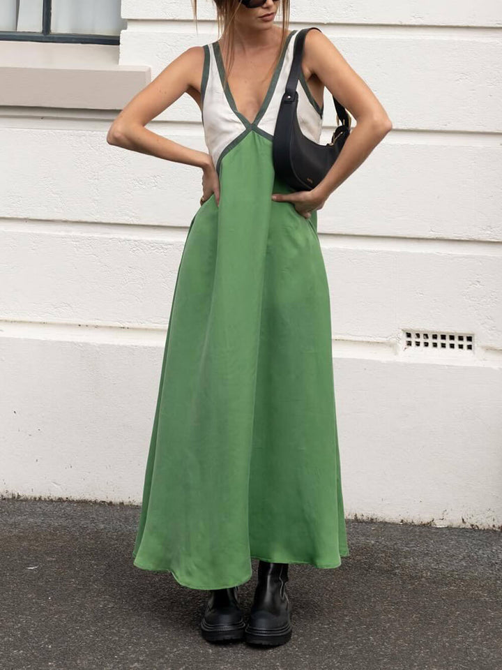 Sophia | Sleeveless Empire Waist Maxi Dress