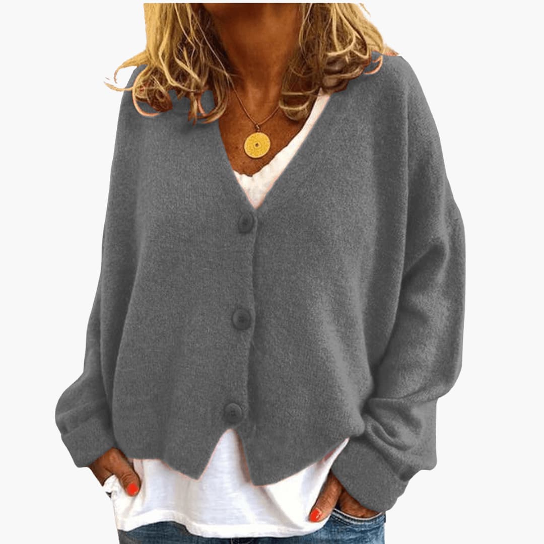 Amara | Relaxed Fit V-Neck Knit Cardigan