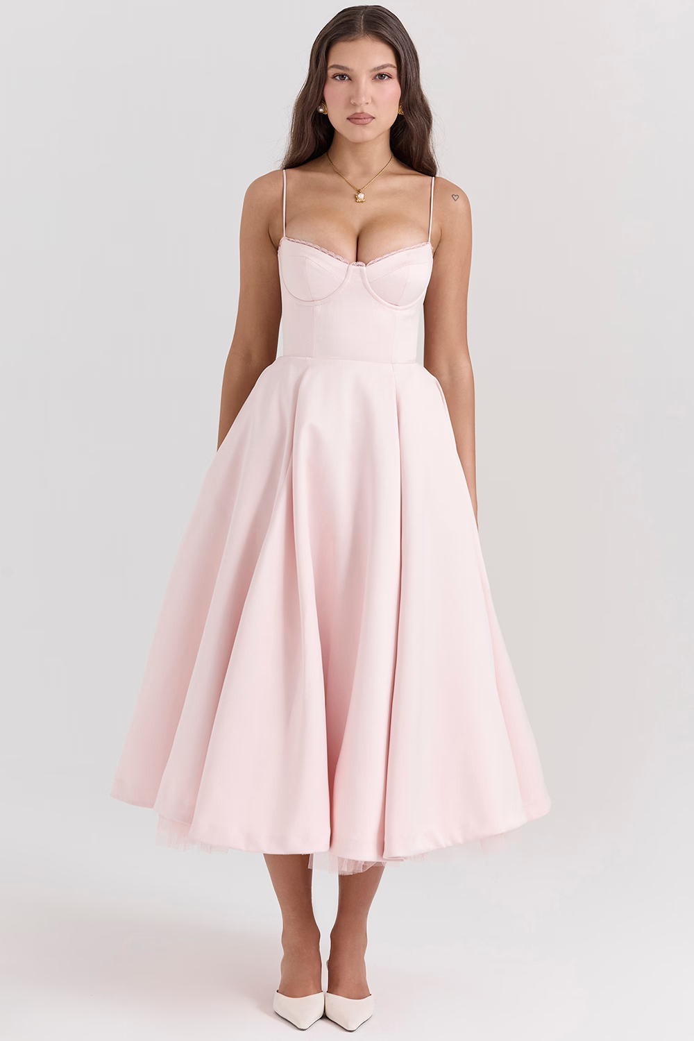 Selene | Wedding Guest Elegant A Line Midi Dress