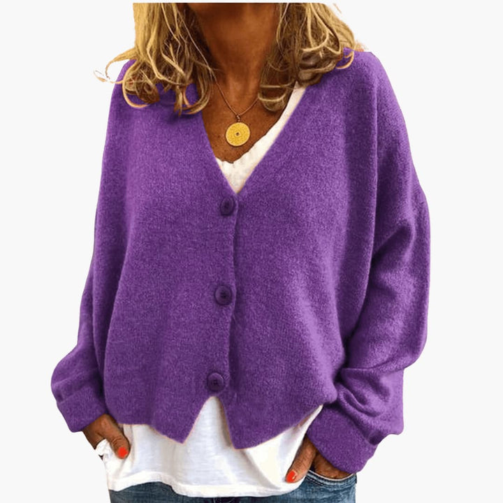 Amara | Relaxed Fit V-Neck Knit Cardigan