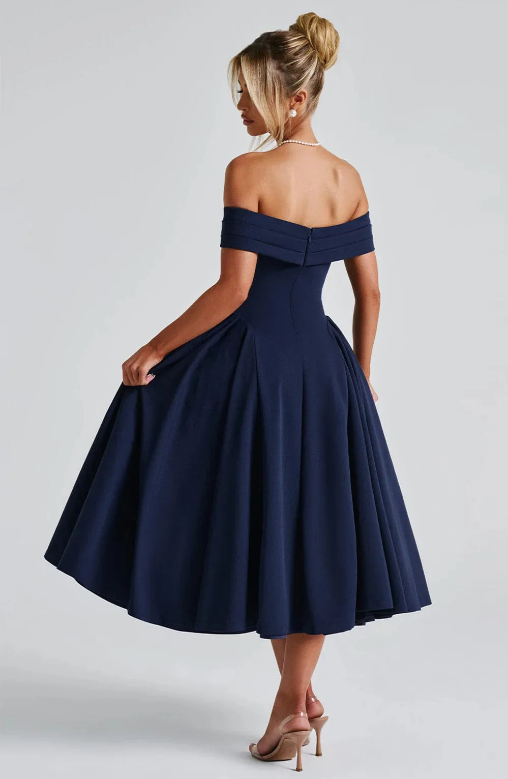Isabella | Prom Off Shoulder Midi Dress