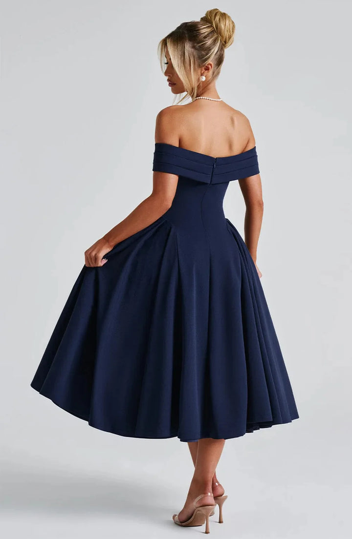 Isabella | Prom Off Shoulder Midi Dress