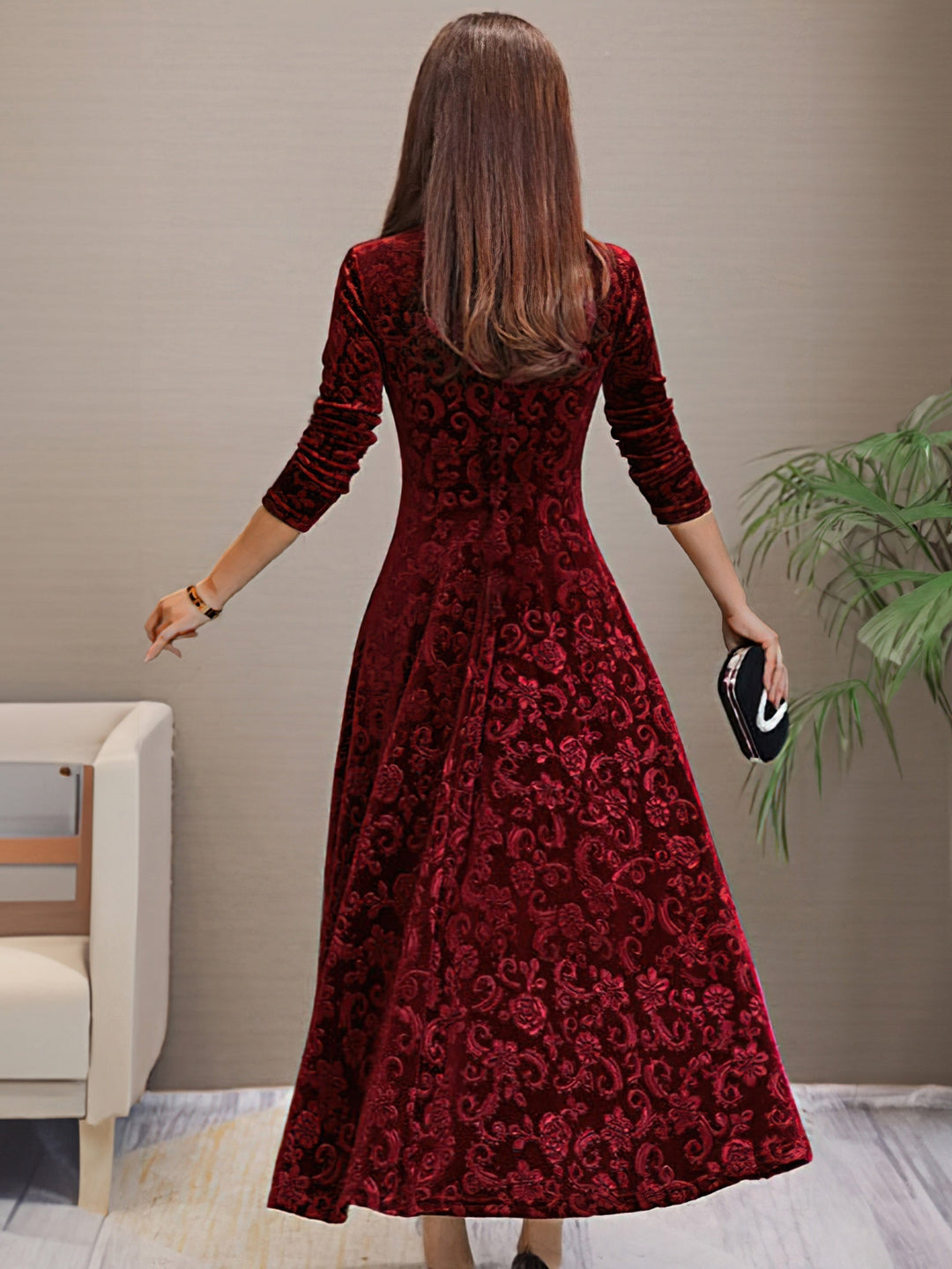 Isabella | Wedding Guest Floral V Neck Midi Dress