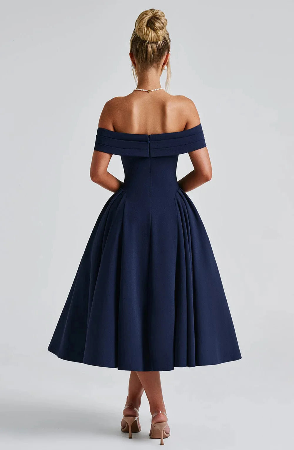 Isabella | Prom Off Shoulder Midi Dress