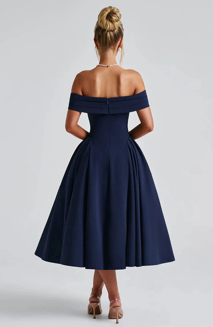 Isabella | Prom Off Shoulder Midi Dress