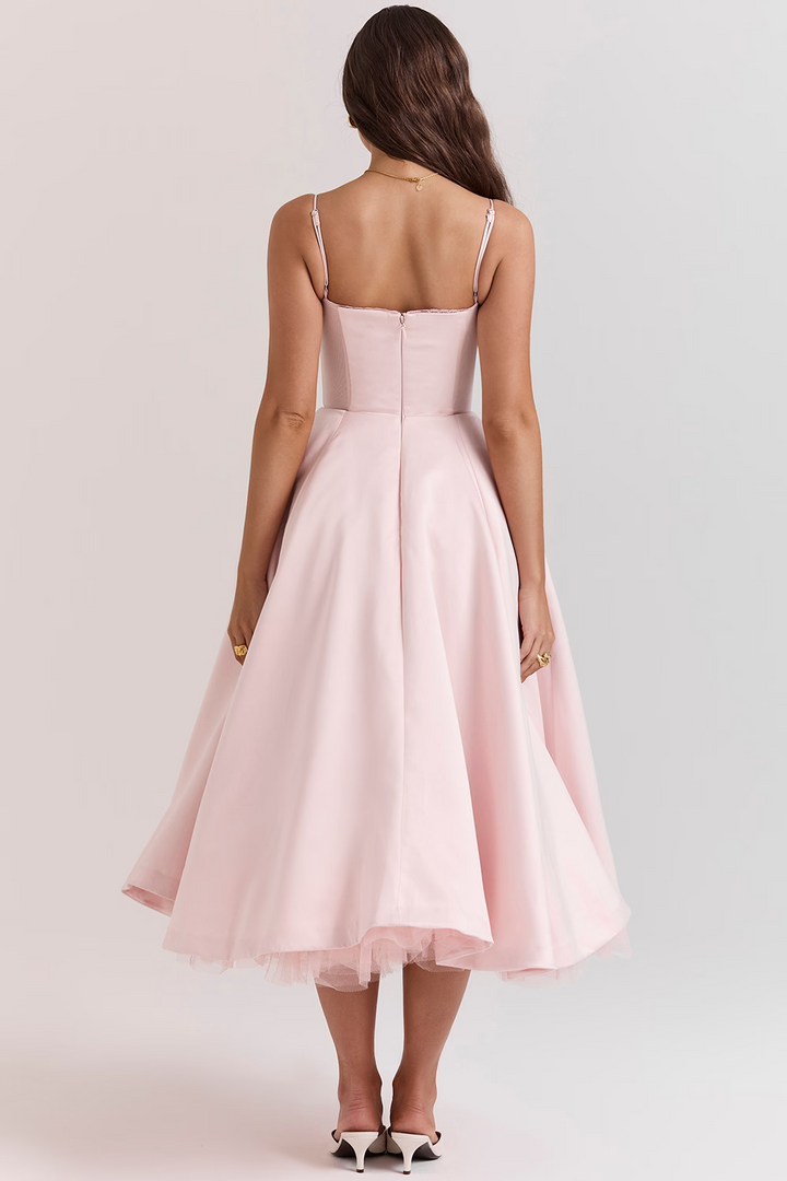 Selene | Wedding Guest Elegant A Line Midi Dress