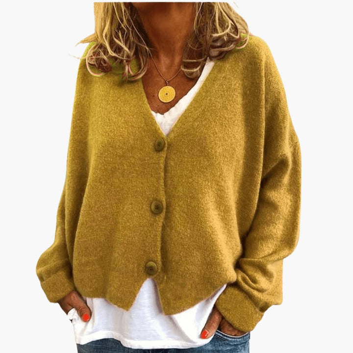 Amara | Relaxed Fit V-Neck Knit Cardigan