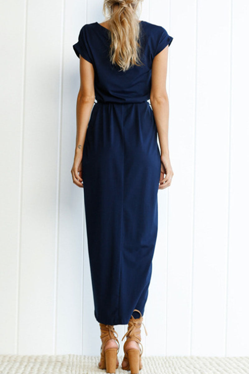 Isabella | Wedding Guest Short Sleeve Wrap Dress