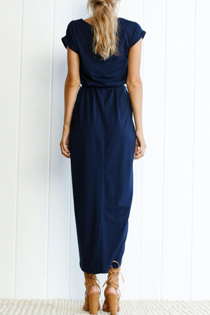 Isabella | Wedding Guest Short Sleeve Wrap Dress