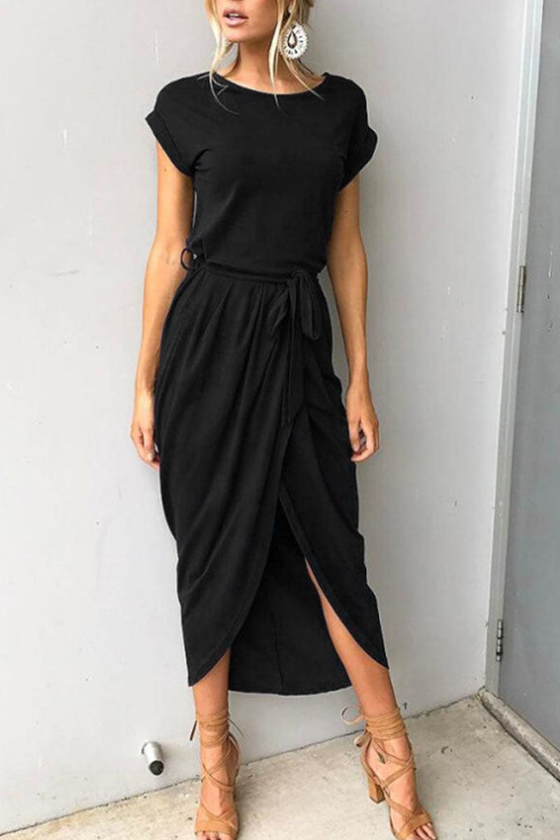 Isabella | Wedding Guest Short Sleeve Wrap Dress