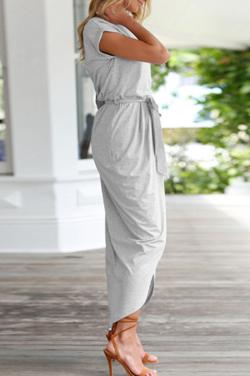 Isabella | Wedding Guest Short Sleeve Wrap Dress