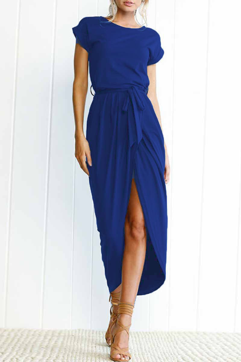 Isabella | Wedding Guest Short Sleeve Wrap Dress