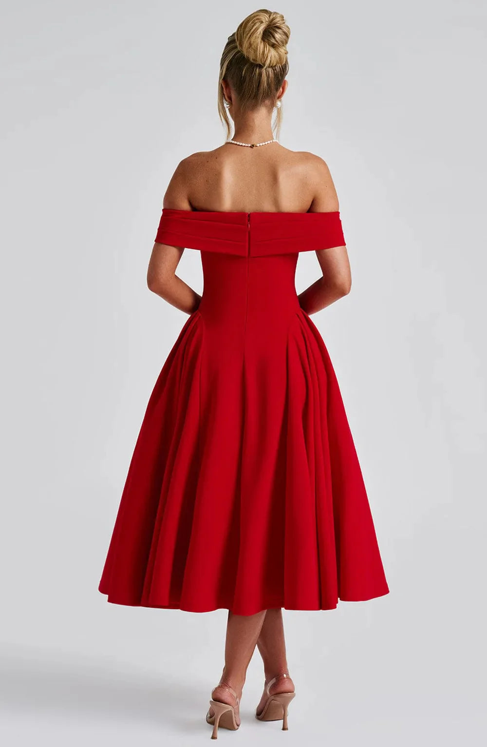 Isabella | Prom Off Shoulder Midi Dress