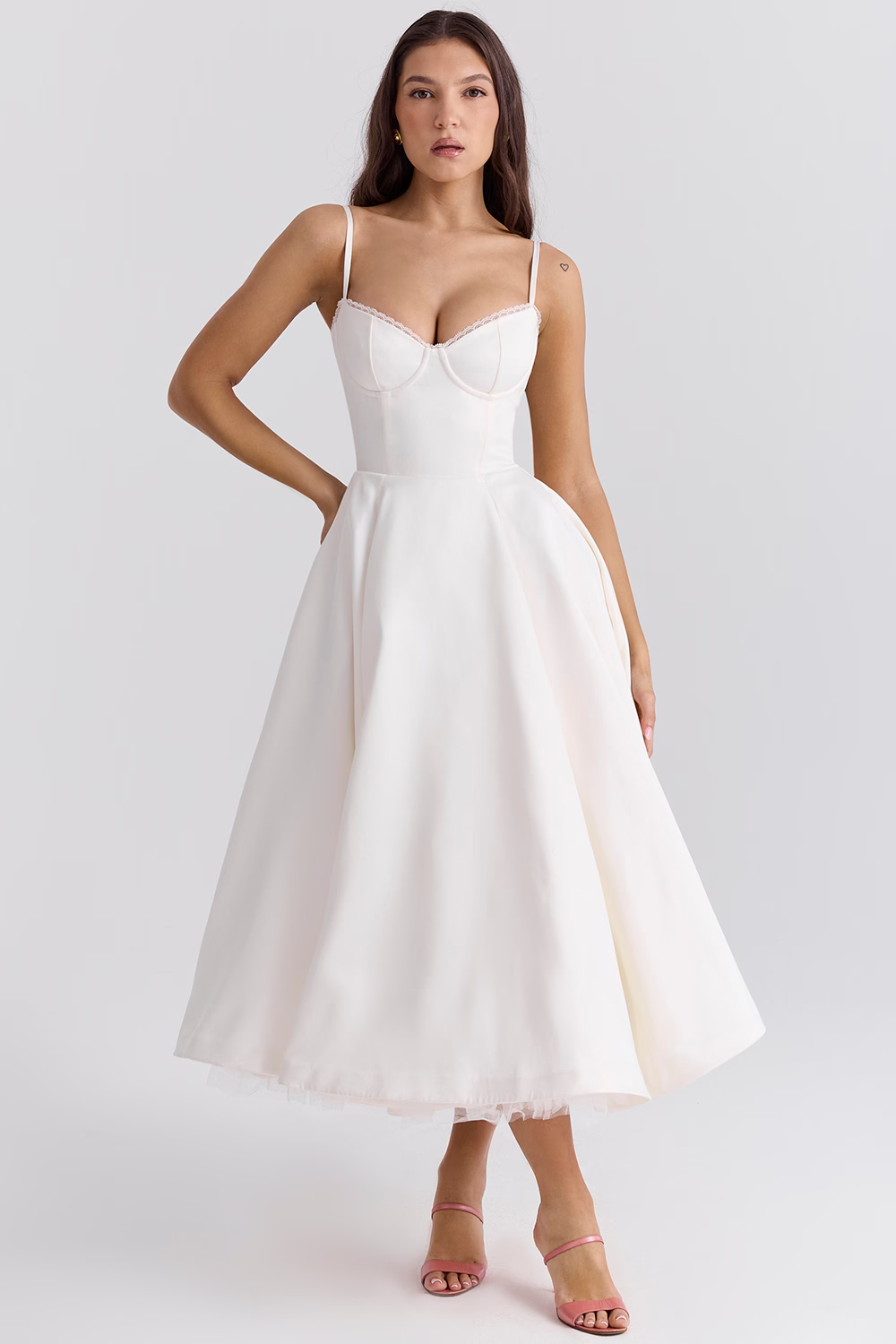 Selene | Wedding Guest Elegant A Line Midi Dress