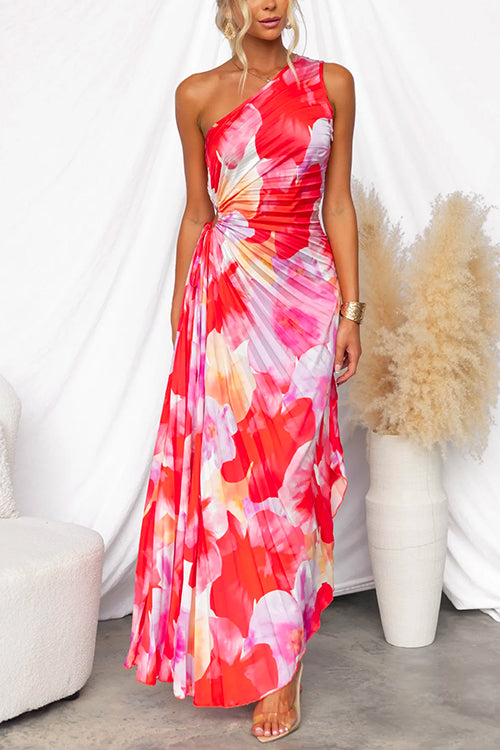 Isabella | Wedding Guest Floral One Shoulder Dress