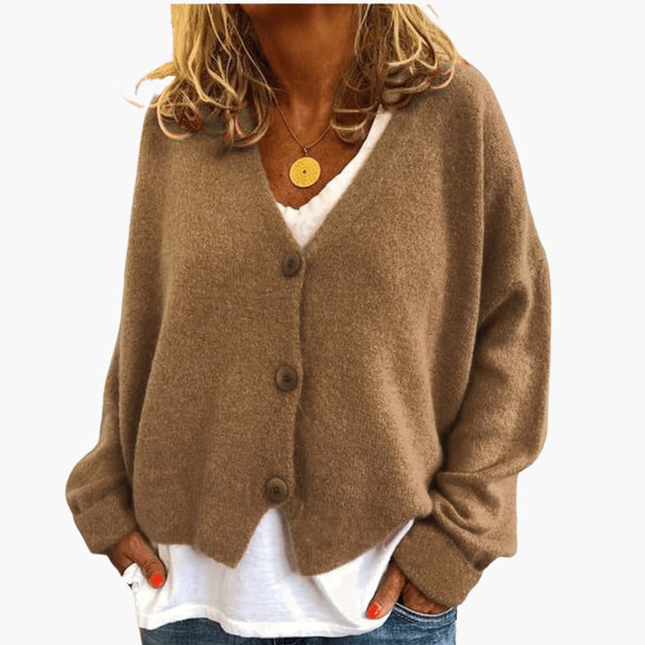 Amara | Relaxed Fit V-Neck Knit Cardigan
