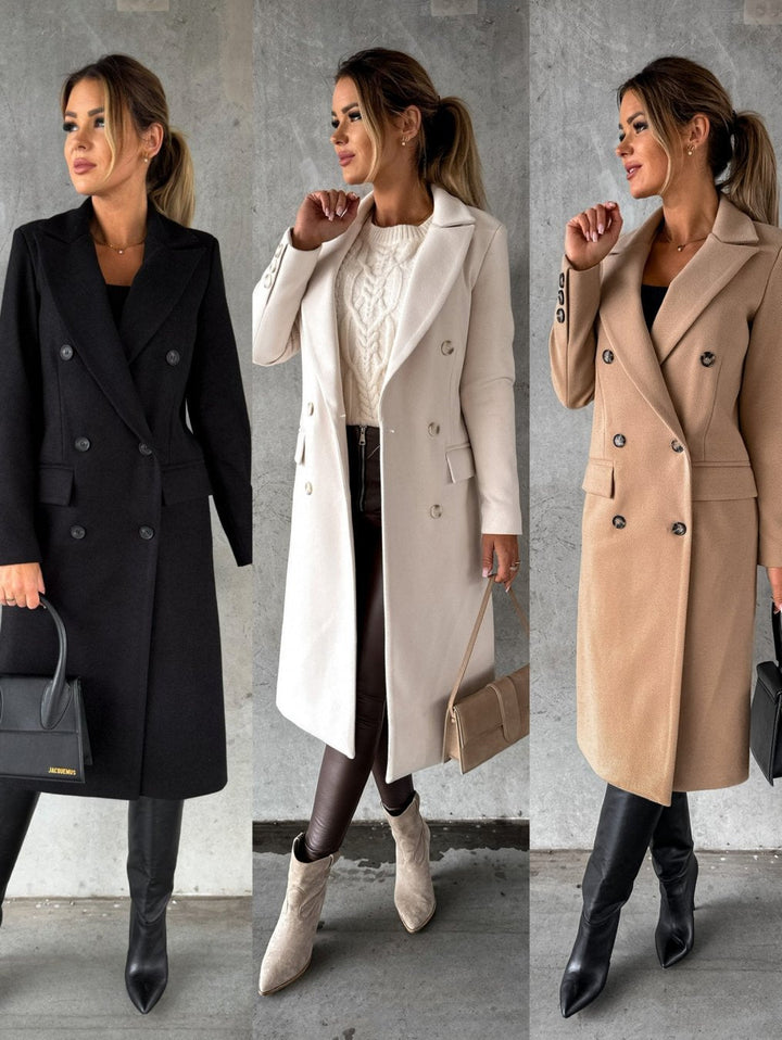 Isabella | Double Breasted Tailored Longline Coat