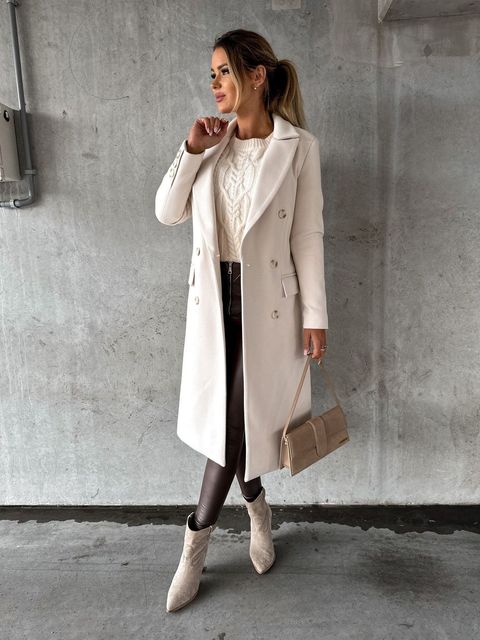 Isabella | Double Breasted Tailored Longline Coat