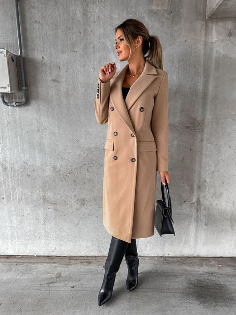 Isabella | Double Breasted Tailored Longline Coat