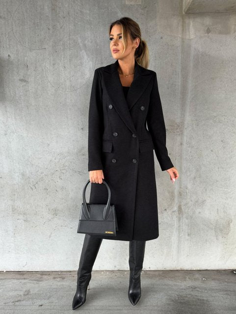 Isabella | Double Breasted Tailored Longline Coat