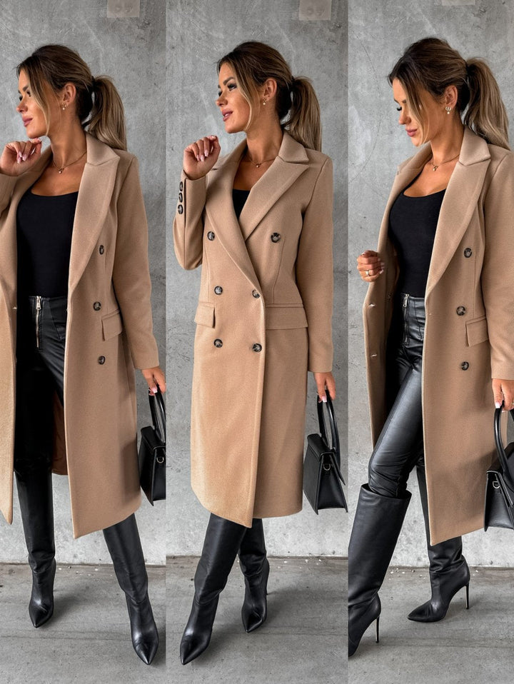 Isabella | Double Breasted Tailored Longline Coat