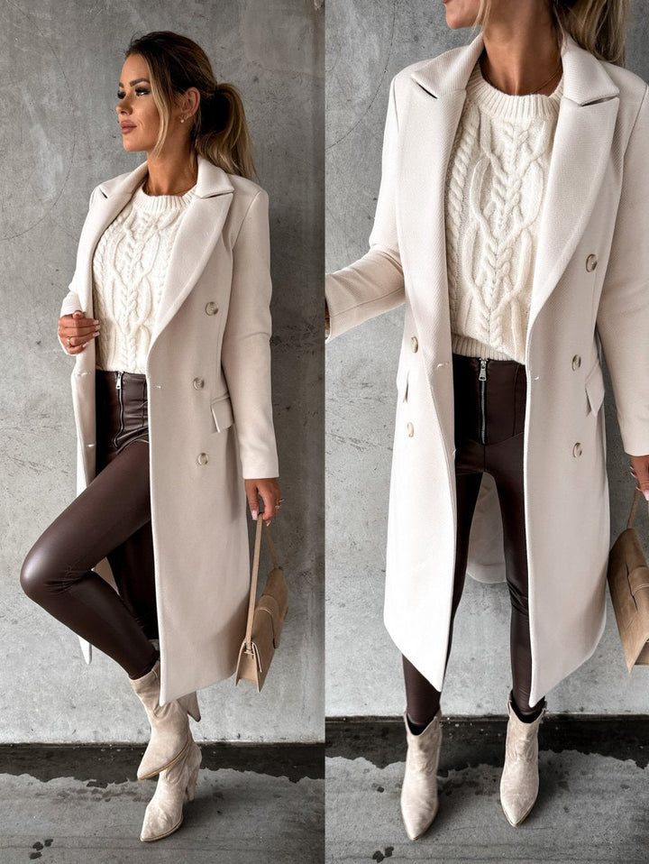 Isabella | Double Breasted Tailored Longline Coat