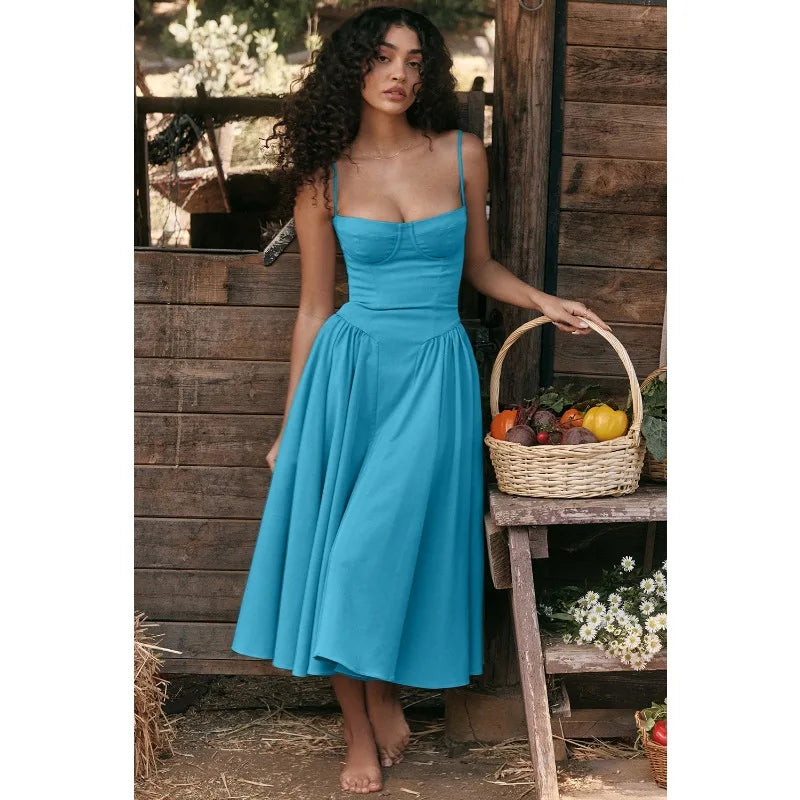 Noelle | Wedding Guest Elegant A Line Midi Dress