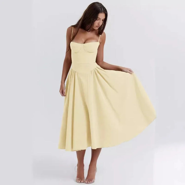 Noelle | Wedding Guest Elegant A Line Midi Dress