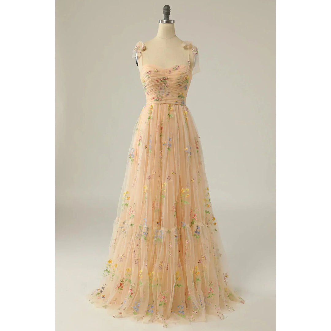 Celeste | Prom Embroidered Tulle Evening Dress