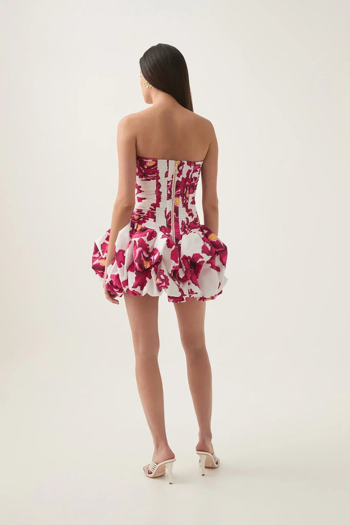 Amaya | Floral Printed Bandeau Mini Dress