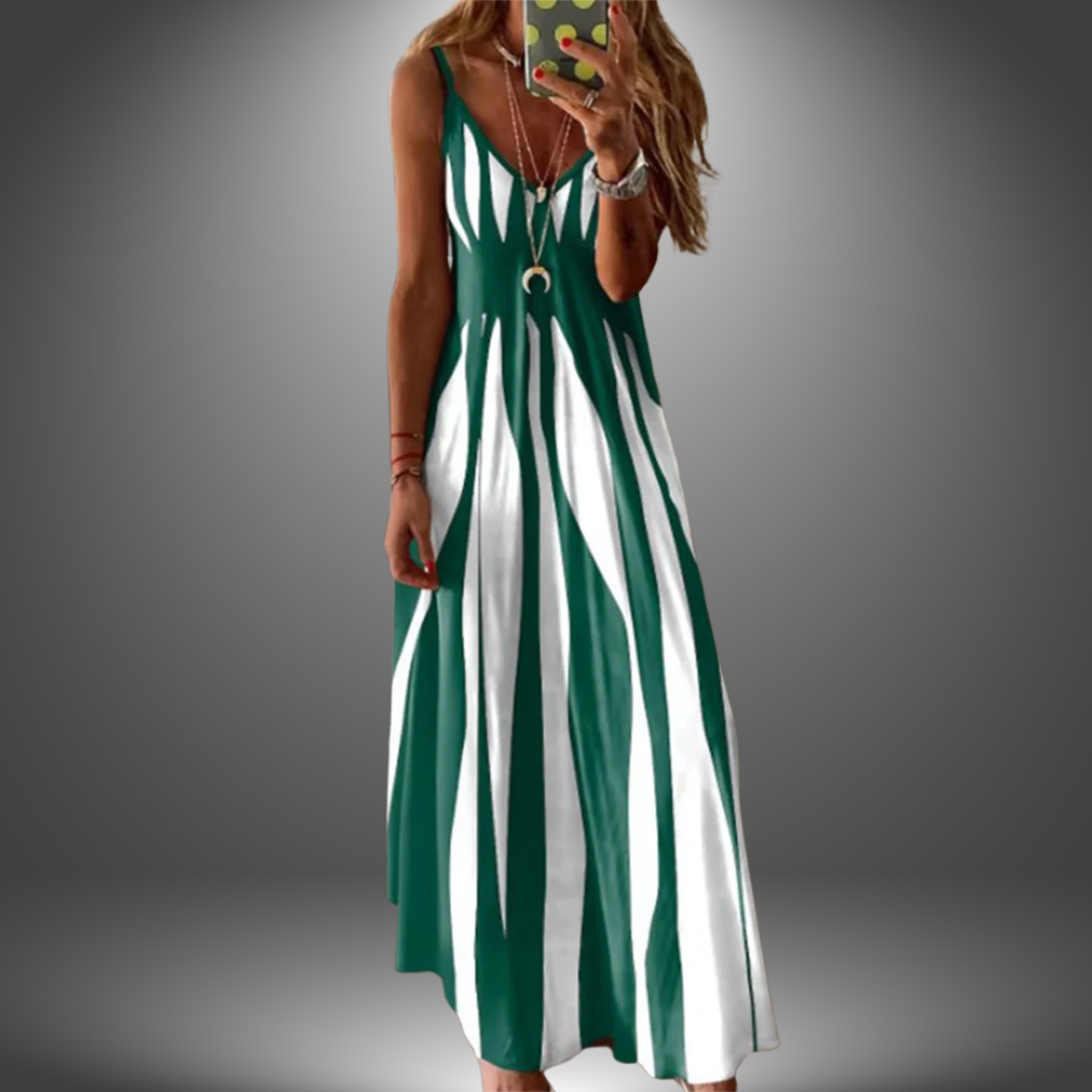 Amelia | Boho Flowing V-Neck Maxi Dress