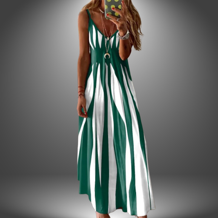 Amelia | Boho Flowing V-Neck Maxi Dress