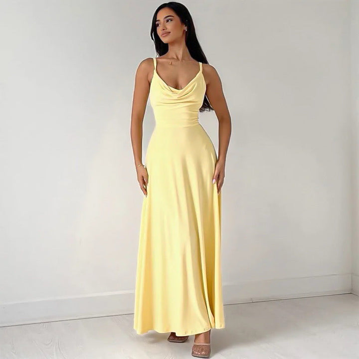 Claire | Wedding Guest Cowl Neck Maxi Dress