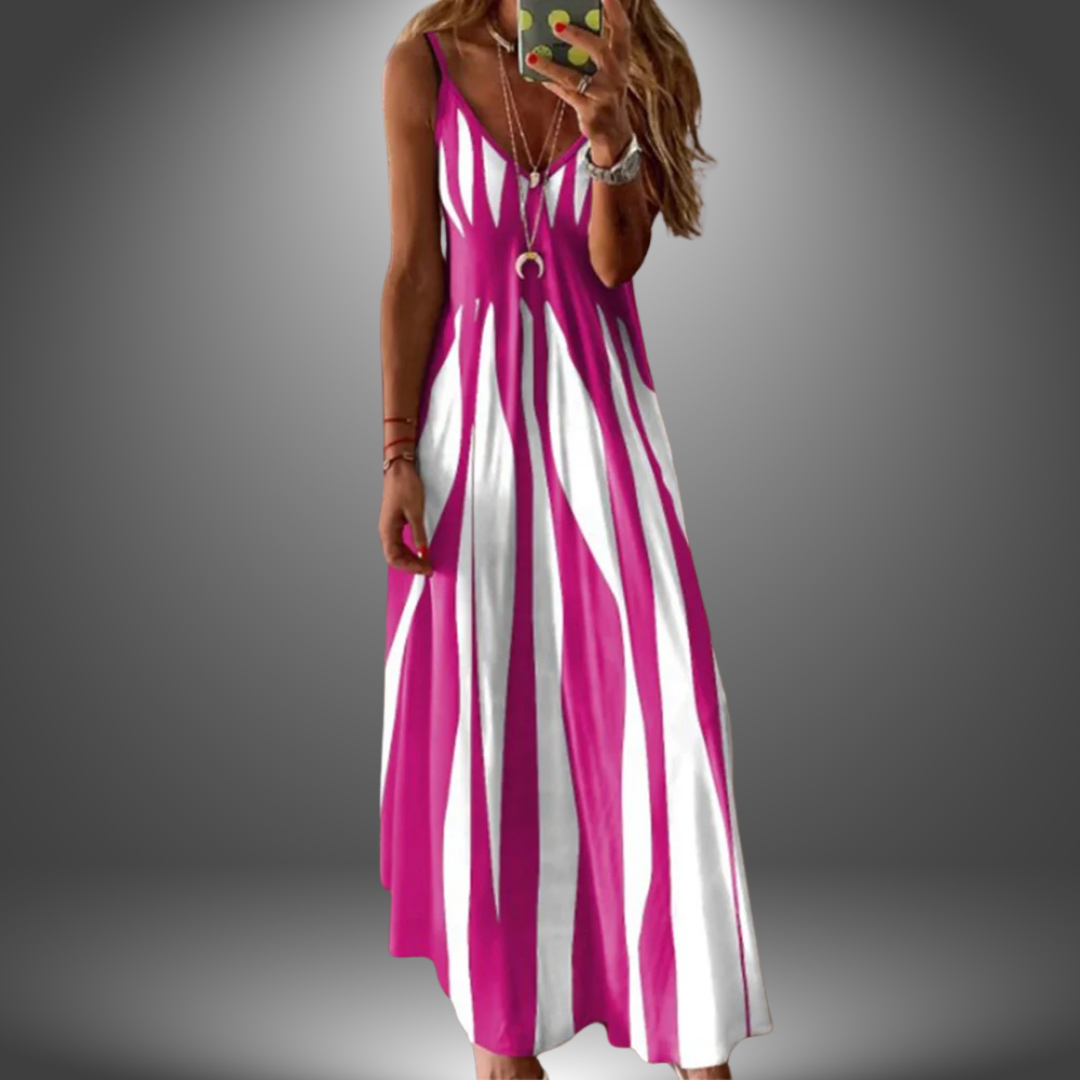 Amelia | Boho Flowing V-Neck Maxi Dress