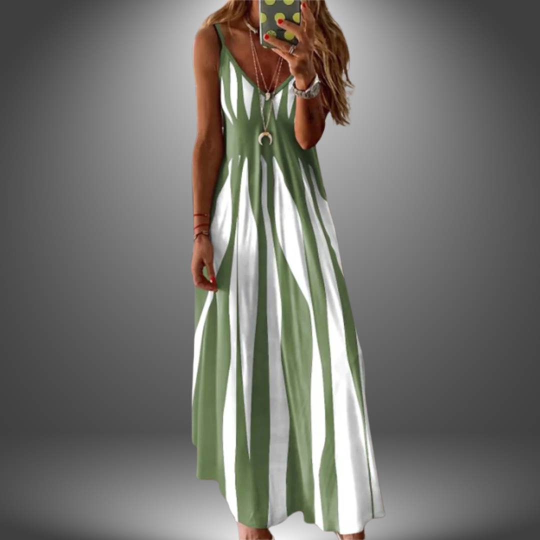 Amelia | Boho Flowing V-Neck Maxi Dress