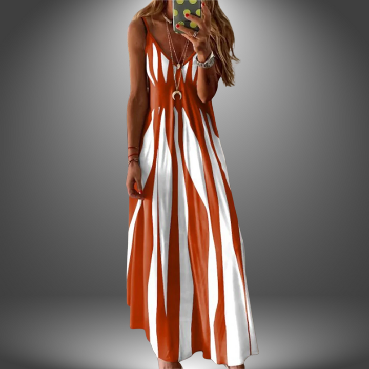 Amelia | Boho Flowing V-Neck Maxi Dress