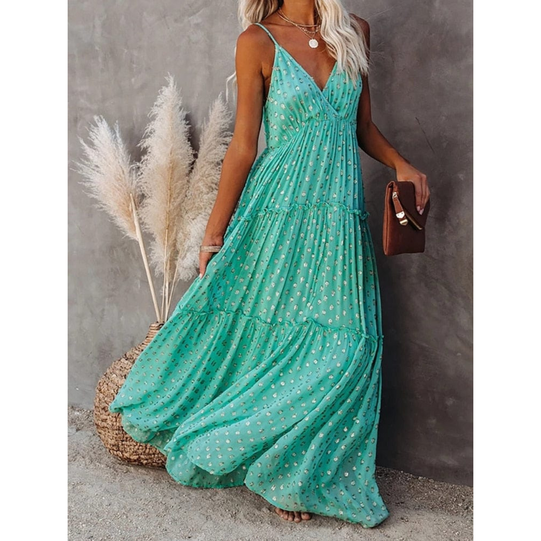 Dahlia | Flowing Strappy Casual V-Neck Maxi Dress