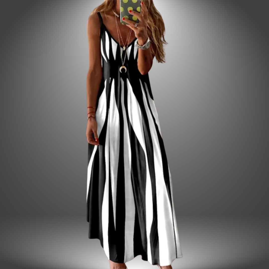 Amelia | Boho Flowing V-Neck Maxi Dress