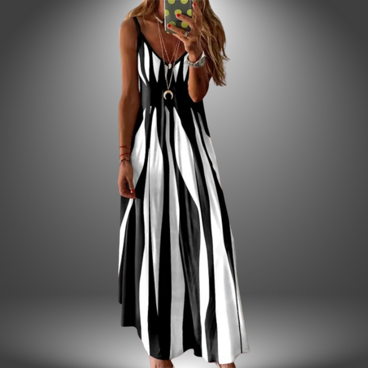 Amelia | Boho Flowing V-Neck Maxi Dress