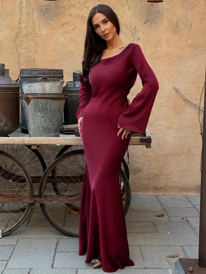 Alessia | Elegant Long Sleeved Maxi Dress
